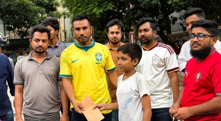 অসহায় সাদ্দামের পাশে জবি ছাত্রদল নেতা শাহরিয়ার